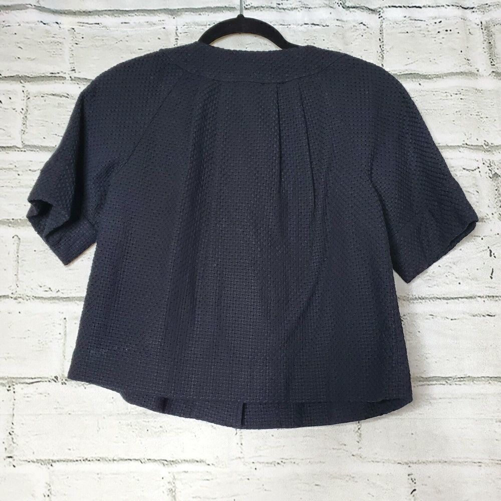 Kenneth Cole Reaction short shrug cardigan textured Jacket Women's size 2 Black - Picture 7 of 7